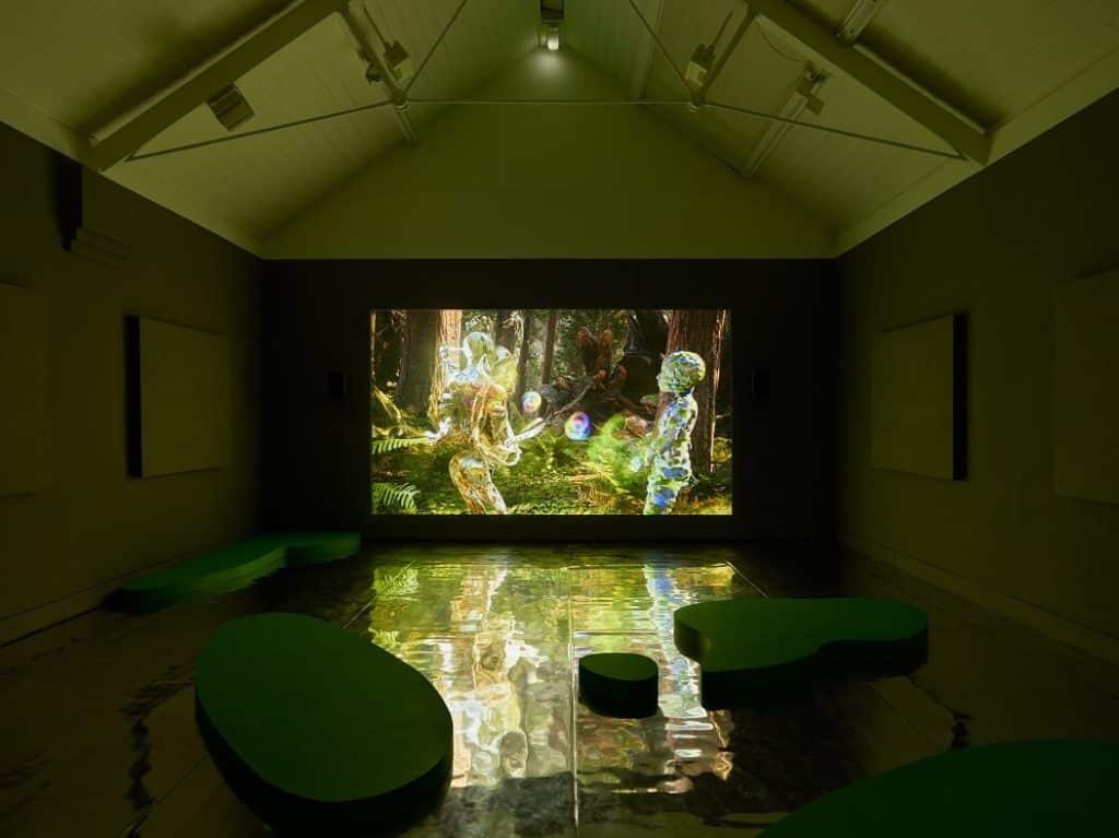 "Feel My Metaverse" installation on Harlequin Hi-Shine