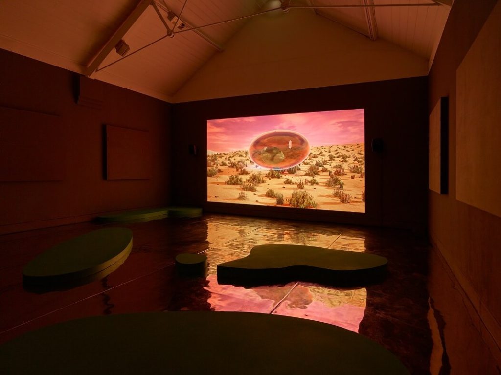 "Feel My Metaverse" installation on Harlequin Hi-Shine