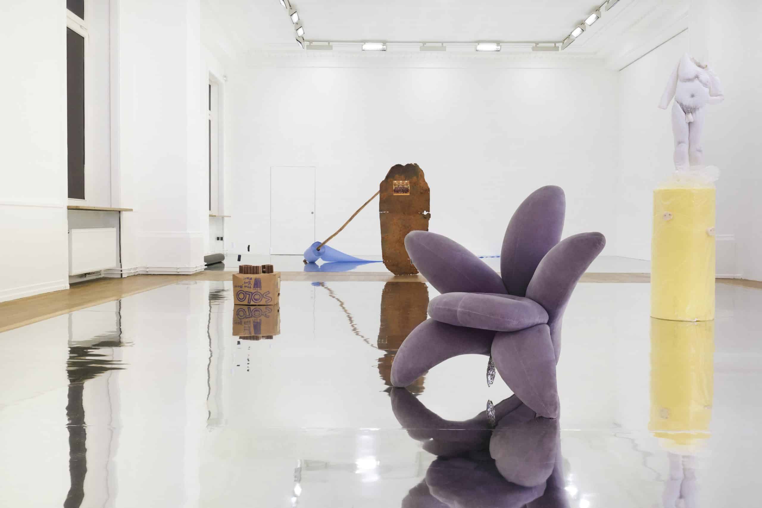 Sophie Jung Exhibition - chair on Hi-Shine floor © Lynn Theisen