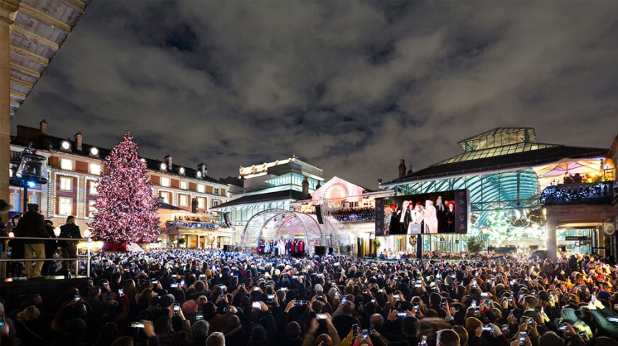 Covent Garden Christmas Lights Switch On