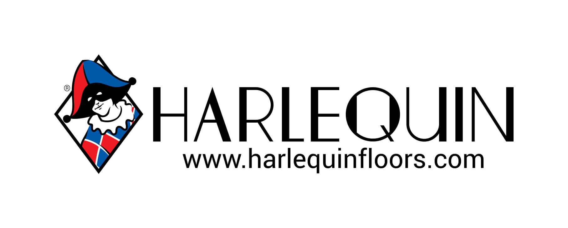 Harlequin Logo with url RGB 1