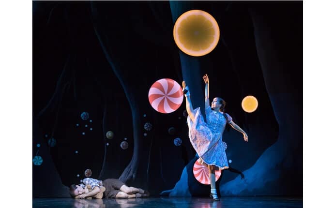 Kayla Maree Tarantolo as Gretel in Christopher Hampsons Hansel and Gretel for Scottish Ballet. Photo by Andy Ross