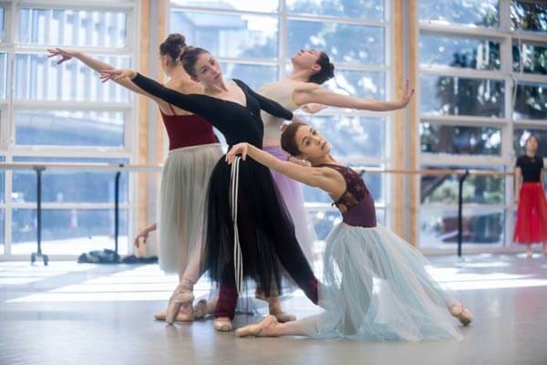 Royal New Zealand Ballet rehearsing on Harlequin floor