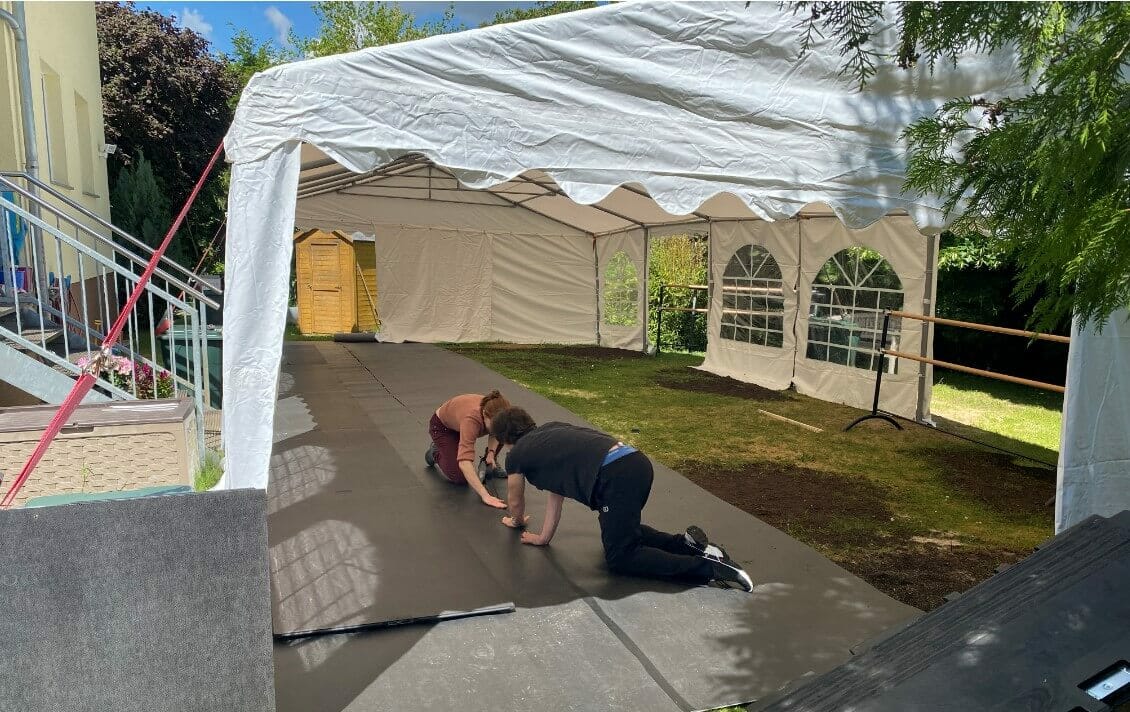 Verlegung des Harlequin Liberty HD Schwingbodens 1