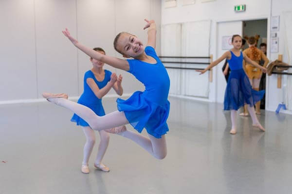 Rejoicing little ballerina at Ballettskolen Holstebro