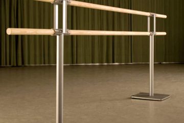 Harlequin-Floors-Barre de danse mobile double pour professionnels