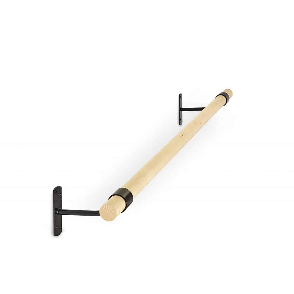 Harlequin Wall-Mounted Ballet Barre Kit - Beech, Oval