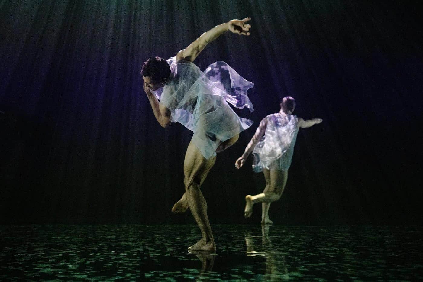 Wayne McGregors Deepstaria Company Wayne McGregor Jasiah Marshall and Jordan James Bridge Laban Theatre London 2024 Photo credit Ravi Deepres edited