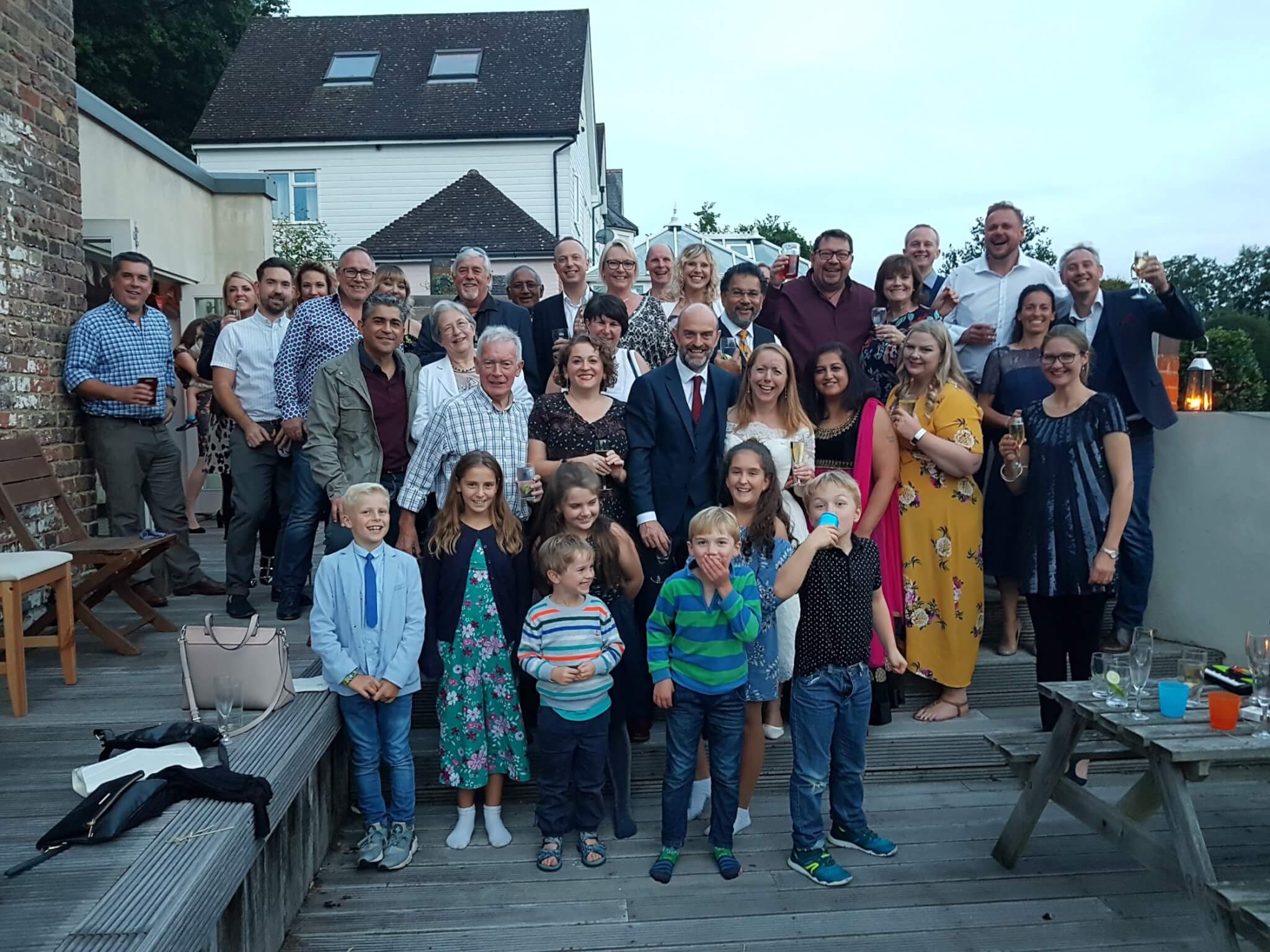 Group photo showing some of the Harlequin family