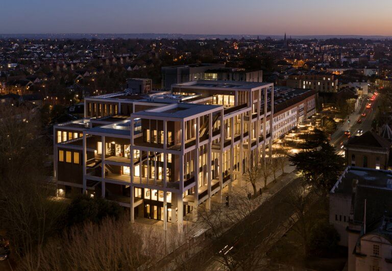 Town House Kingston University View south east down Penrhyn Road ©Ed Reeve Drone 8 768x531 1