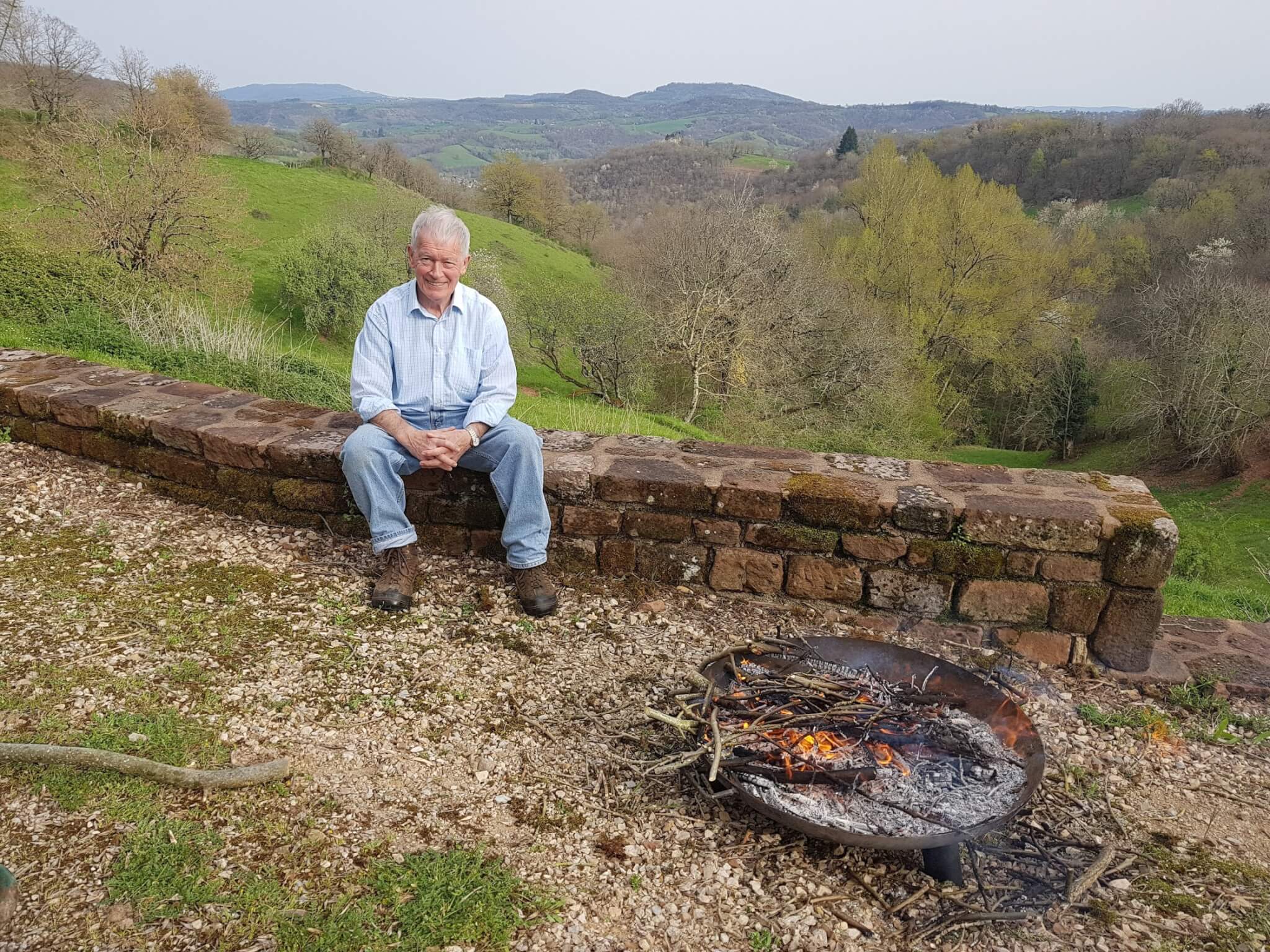 In France with bonfire